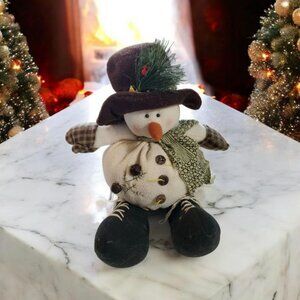 Decorative Snowman Plush Figurine